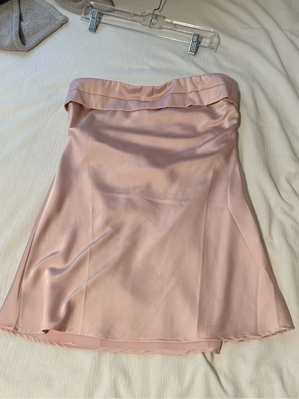 Princess Polly Satin Blush Pink Skater Dress